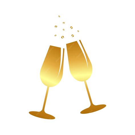 Vector Two Glasses Of Champagne Royalty Free Svg Cliparts Vectors