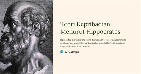 Teori Kepribadian Menurut Hippocrates