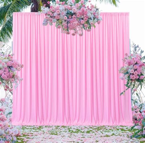 Backdrop Curtain -Light Pink - Band Baja Weddings