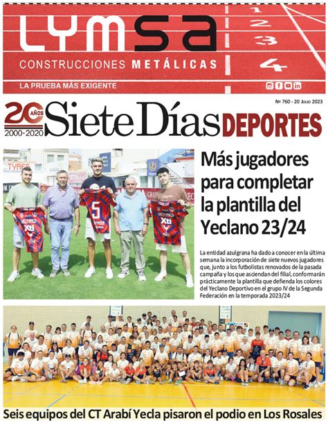 Deportes Siete D As Yecla Edici N Jueves De Julio De