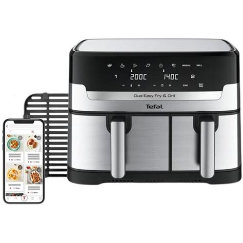 Tefal Dual Easy Fry Grill Ey D Air Fryer Z Podw Jnym Koszem