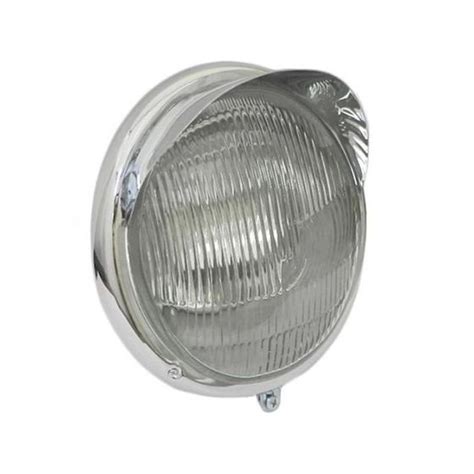 Farol Olho Boi Fusca Lente Raiada 63 A 72 Sem Soquete Aro Cromado