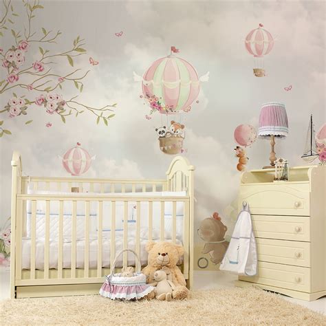 Papel De Parede Quarto Bebe Menina - Papel de parede para quarto de bebê infantil safari menina