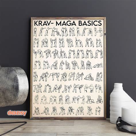 Krav Maga Basic Unframed Poster Wrapped Canvas Doozisy More Than