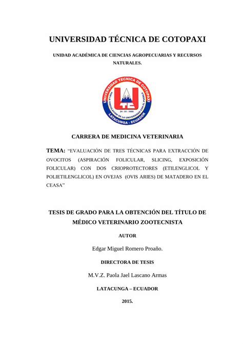 Pdf Universidad T Cnica De Cotopaxi Repositorio Utc Edu Ec