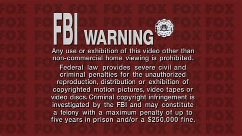 Image - 20th Century FOX FBI Warning Screen 3a.jpg - The FBI Warning Screens Wiki