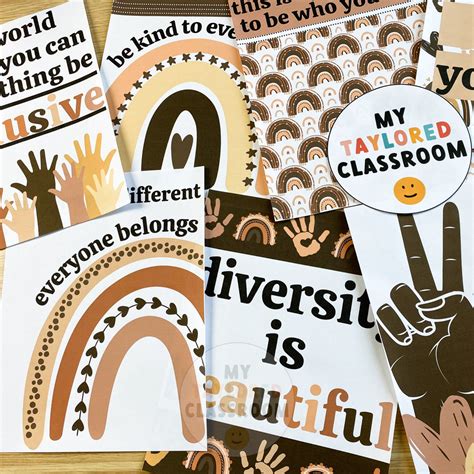 Diversity Posters Pack 3 Classroom Posters Boho Rainbow - Etsy