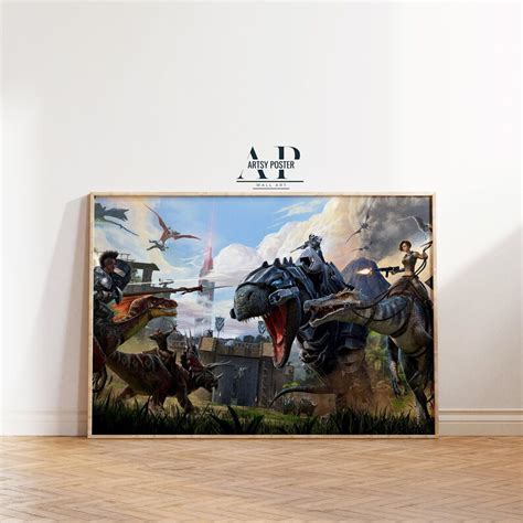 ARK Survival Evolved Poster Survival Game Wall Art Dinosaur Wall