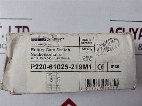 Salzer P A Rotary Cam Switch Aeliya Marine