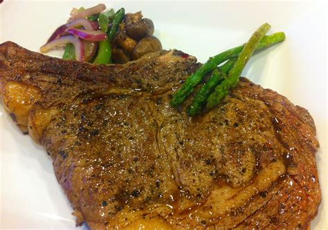 Pan Seared Rib Eye With Veggies Pan Seared Steak Rib Veggies