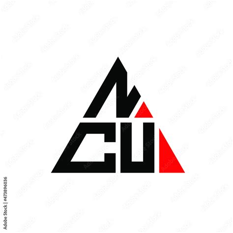 NCU triangle letter logo design with triangle shape. NCU triangle logo ...