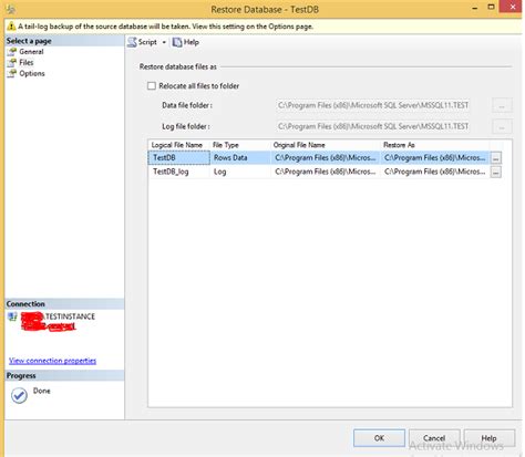 MS SQL Server Restoring Databases