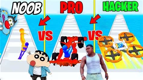 Shinchan In Noob Vs Pro Vs Hacker In Debt Run With Oggy Shinchan L