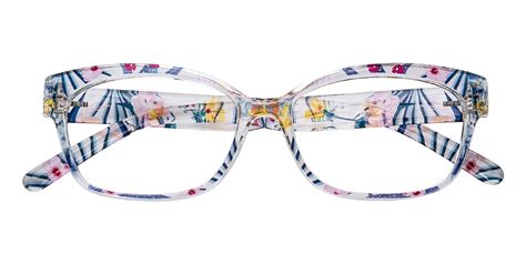 Glassesshop Rainbow Cat Eye Multicolor Pattern Eyeglasses Eye Wear Glasses Designer Eyeglass