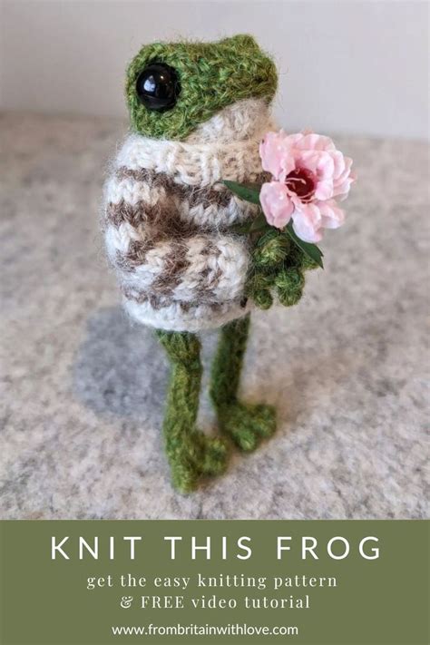 Frog Knitting Pattern And Stripy Sweater From Britain With Love In 2023 Crochet Frog Knitting