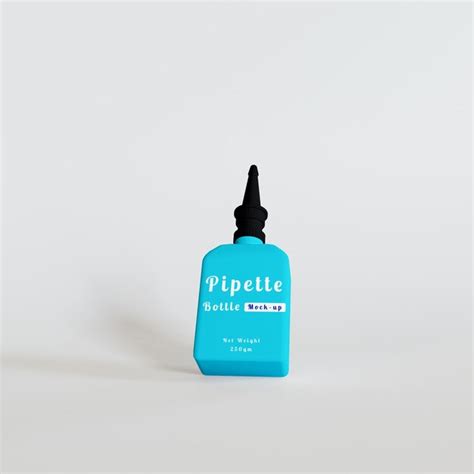 Premium PSD Realistic Pipette Bottle Mockup