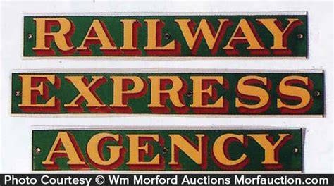 Antique Advertising Railway Express Agency Signs • Antique Advertising