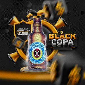 Black Da Copa Cerveja Antarctica Romarinho Cervejaria Social Media Psd