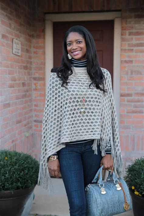 Balancing Style And Comfort With A Poncho Sassy Teacher Chic