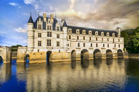 Chenonceau Castle Over Sunset Beautiful Castles Of Loire Valley