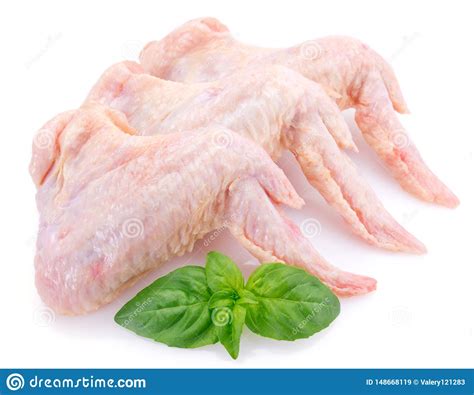 Raw Chicken Wings On White Background Stock Image Image Of Meat Food