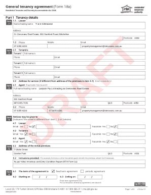 Fillable Online General Tenancy Agreement Guide Fax Email Print Pdffiller