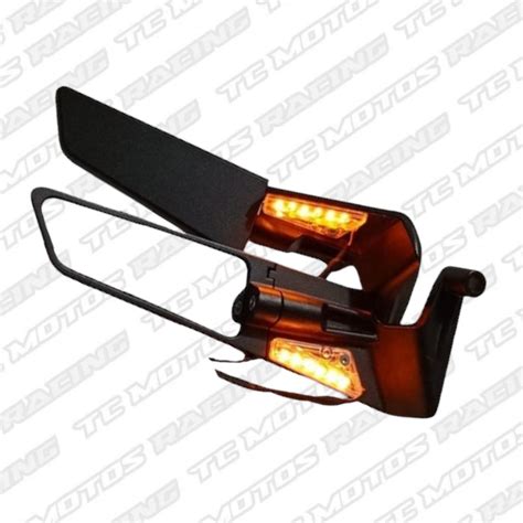 Espejos Aleron Naked Con Direccional Tipo Rizoma Tc Motos Racing