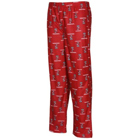 Wisconsin Badgers Youth Cardinal Team Logo Flannel Pajama Pants