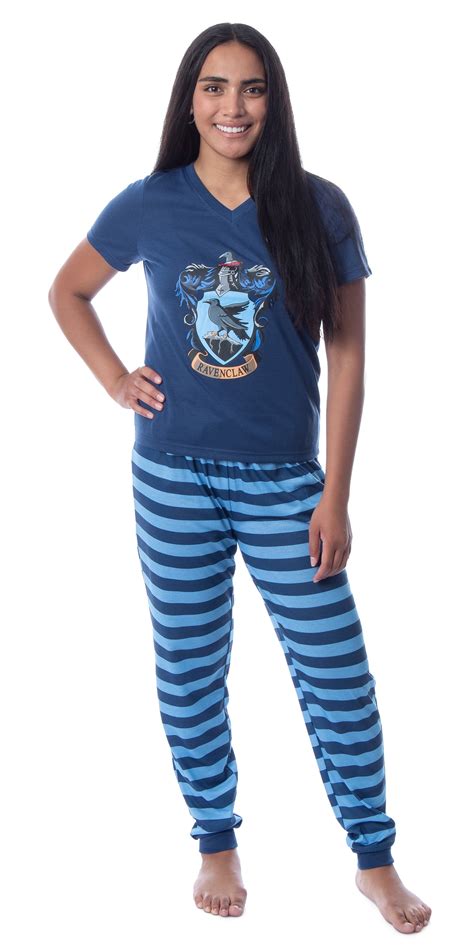 Harry Potter Womens Hogwarts House Crest Jogger Adult Pajama Set All