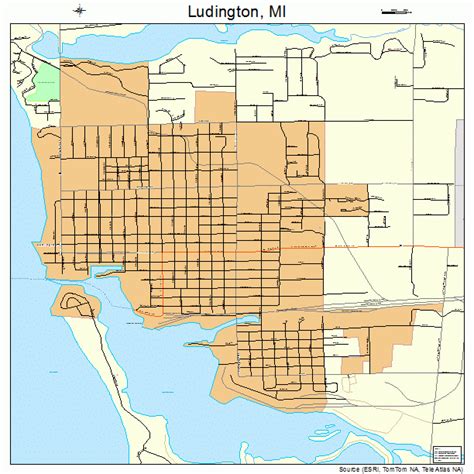 Ludington Michigan Street Map 2649640