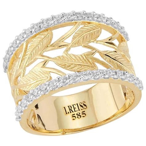 14 Karat Yellow Gold Leaf Vine Ring With Diamonds For Sale At 1stdibs Leaf And Vine Ring