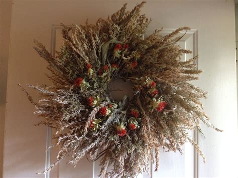 Dried Broom Corn Wreath