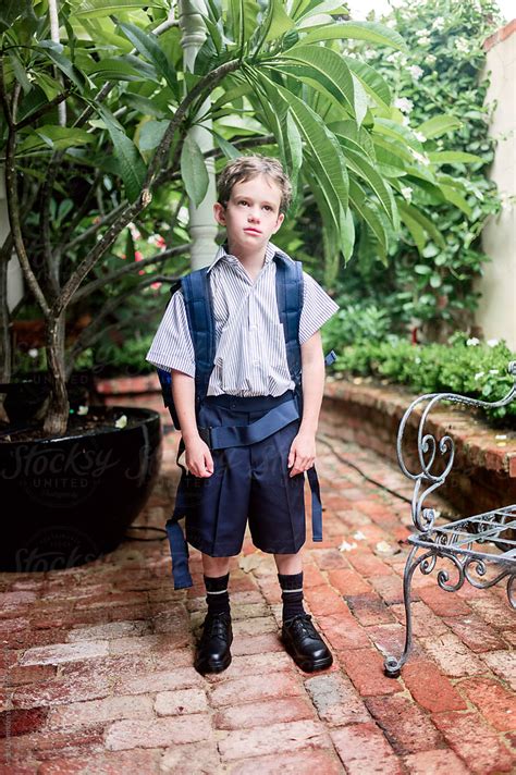 "Boy In School Uniform Before The First Day At A New School" by Stocksy ...