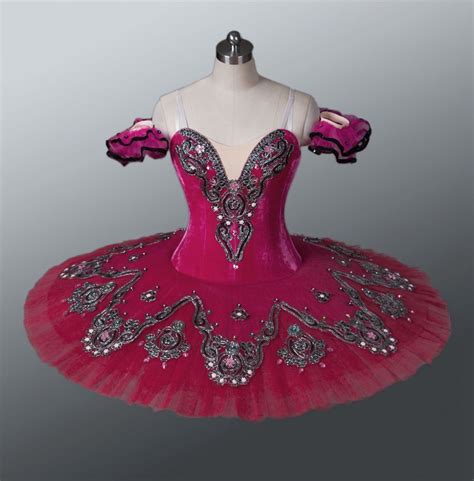 2020 Rose Red Classical Ballet Tutu Adult Dark Pink Professional Ballerina Dance Costume Red