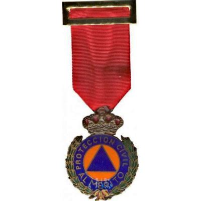 MEDALLA AL MERITO DE LA PROTECCION CIVIL DTVO ROJO BRONCE