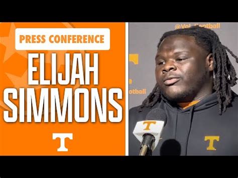 Tennessee Football DL Elijah Simmons Previews Volunteers Game Against