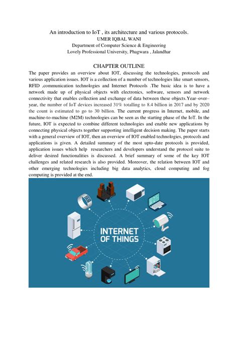 PDF An Introduction To IoT Its Architecture And Various Protocols