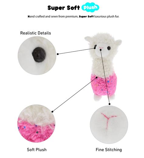 Sparkle Pink Llama Plush Dollibu