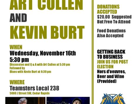 An Evening With Art Cullen And Kevin Burt Teamsters Local 238