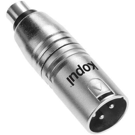 Kopul Rca Phono Female To Pin Xlr Male Barrel Adapter A Xmrf