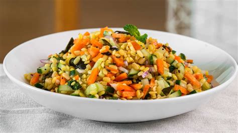 Indian Moong Dal Salad With Carrots Vegan Kosambari Recipe Youtube