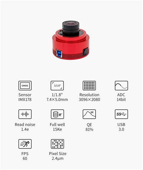 Zwo Asi178mc Cmos Color Camera Dubai Telescope