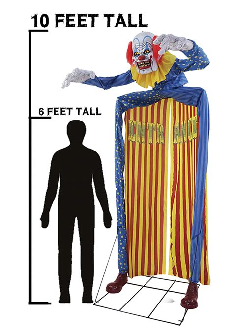 Foot Animated Looming Clown Archway Halloween Prop Halloween