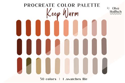 Terracotta Procreate Color Palette Boho Color Swatches By Olya