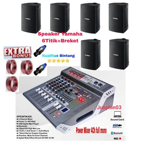 Jual Paket Sound System Restoran Cafe Kafe Speaker 6unit Yamaha