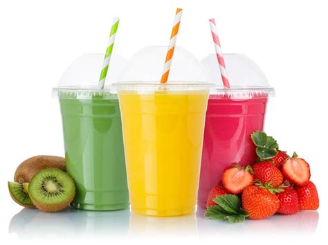 Premium Photo Juice Collection Of Fruit Smoothies Fruits Orange Straw