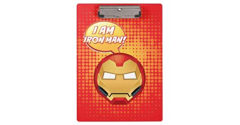 "I Am Iron Man" Emoji Clipboard | Zazzle