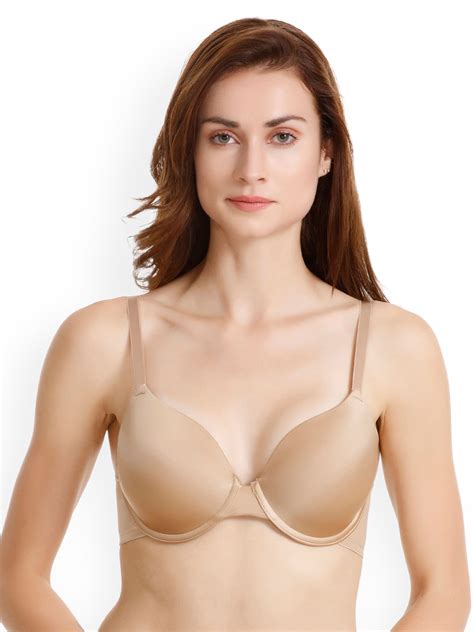 Buy Zivame Nude Coloured Solid Underwired Lightly Padded T Shirt Bra