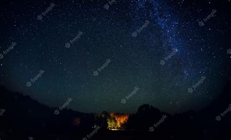 Premium Photo | Starry night with milky way