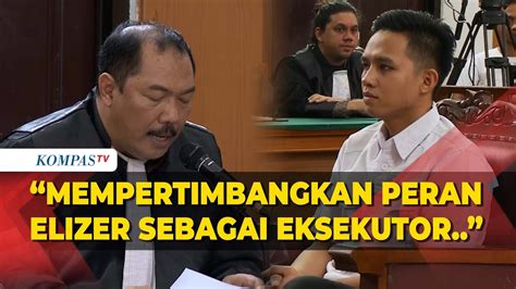 Jaksa Ungkap Alasan Tuntutan Tahun Meski Eliezer Jadi Justice